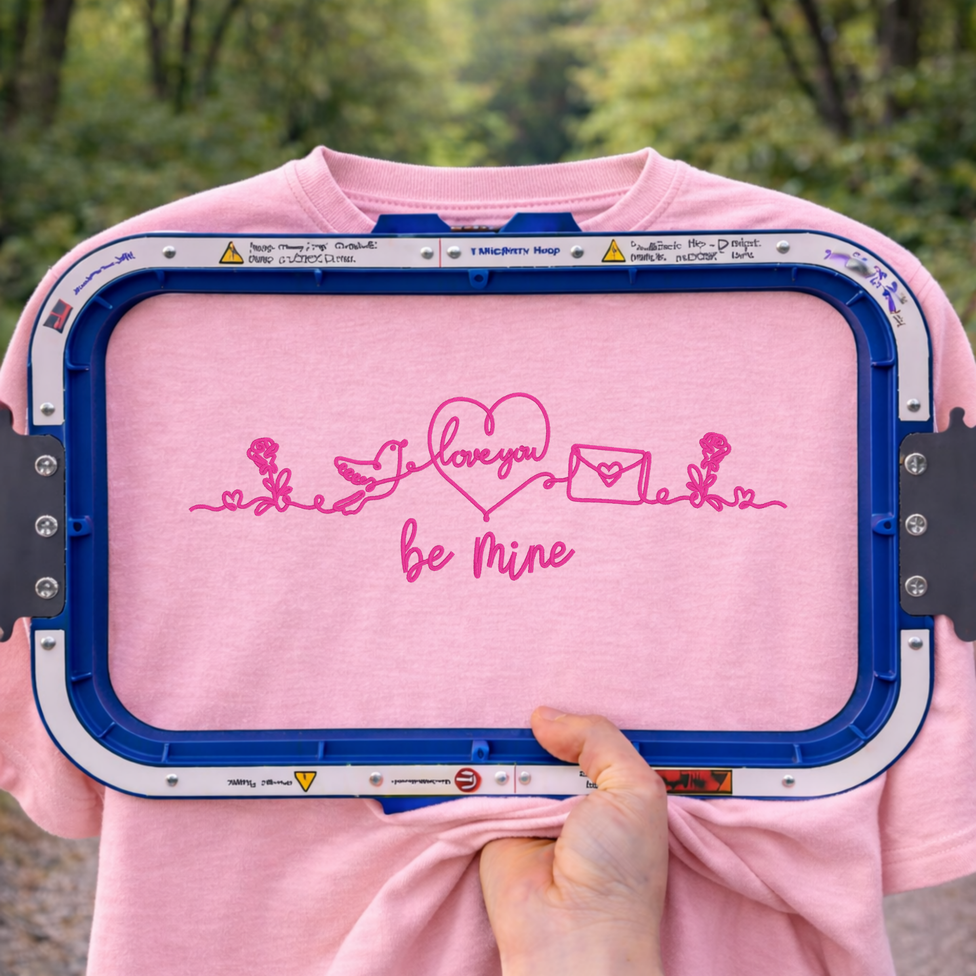 Be Mine T-Shirt | Line Design | Embroidery