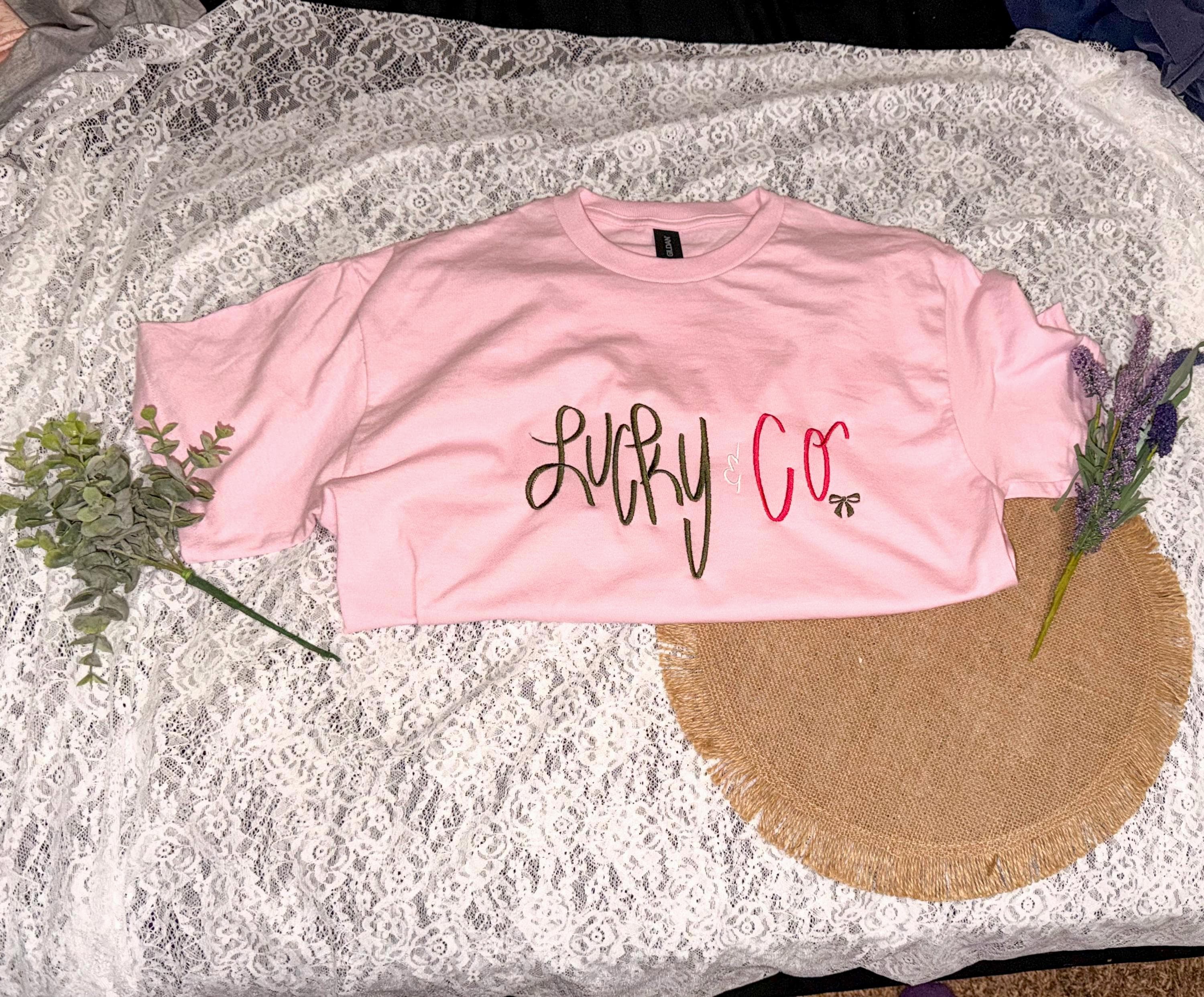 Lucky & Co T-Shirt | Embroidery | St. Patty's Inspired Design | St. Patrick's Day