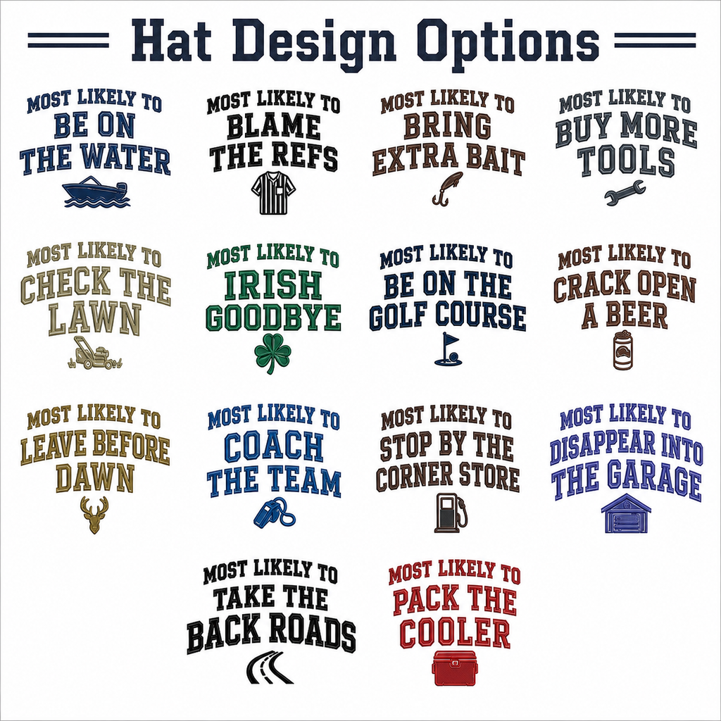 Most Likely To Embroidered Men's Hat