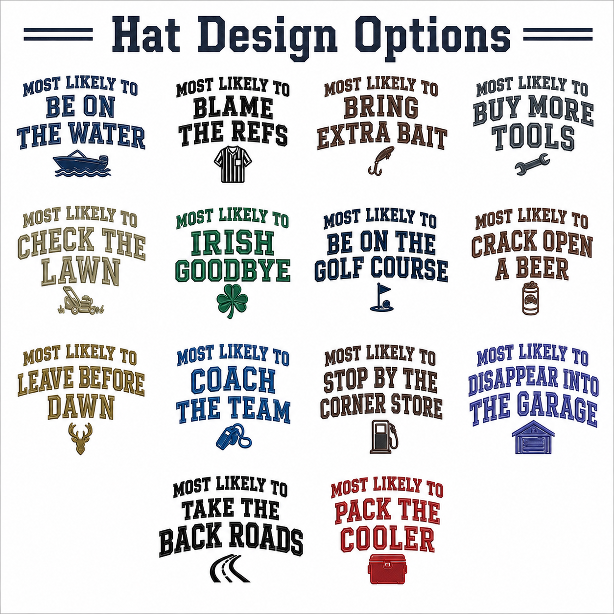 Most Likely To Embroidered Men's Hat