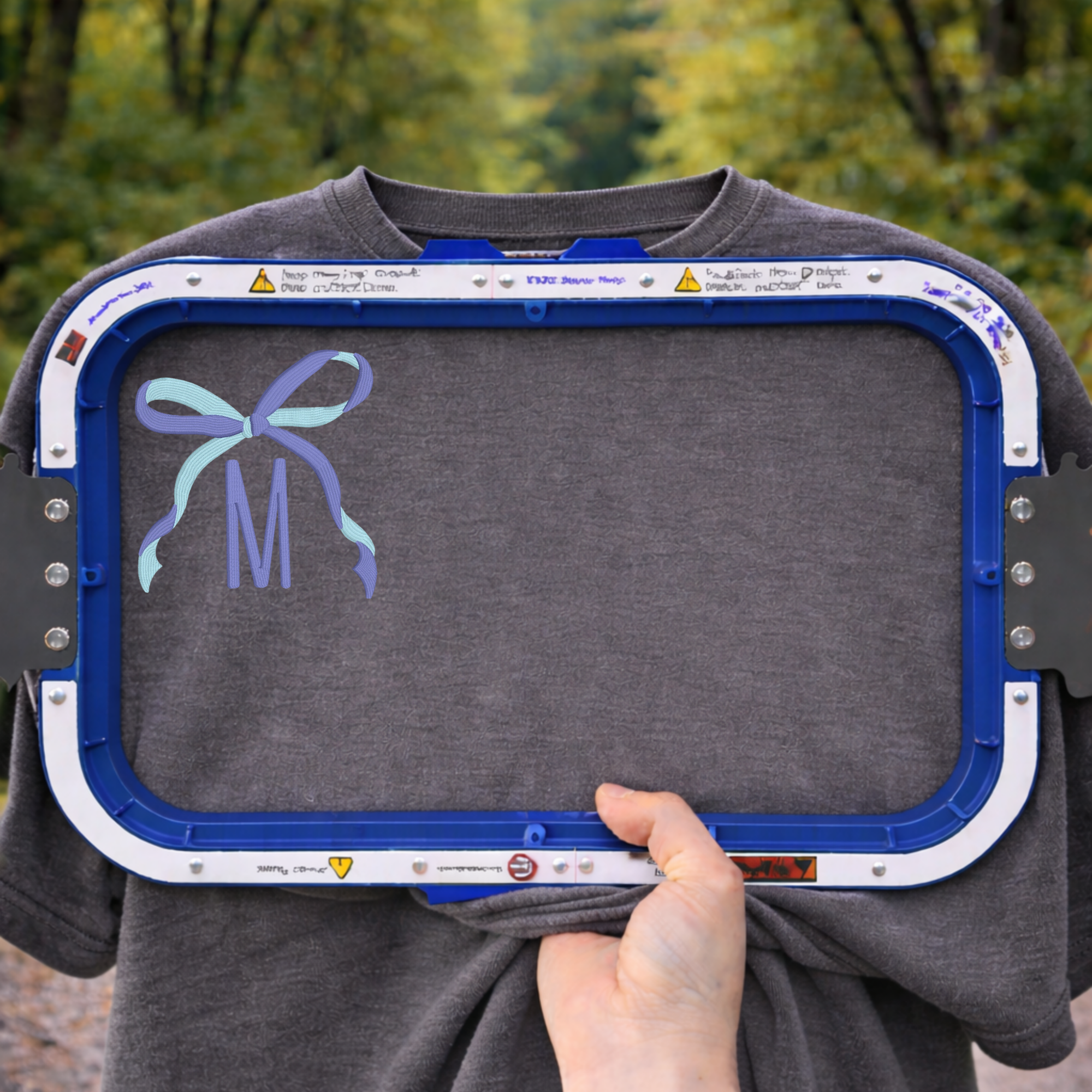 Bow Pocket Initial T-Shirt