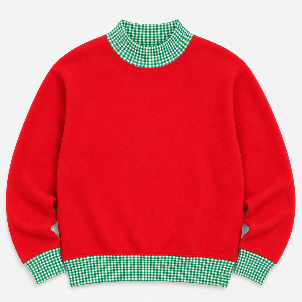 Holiday Gingham Mockneck Preorder - Adults