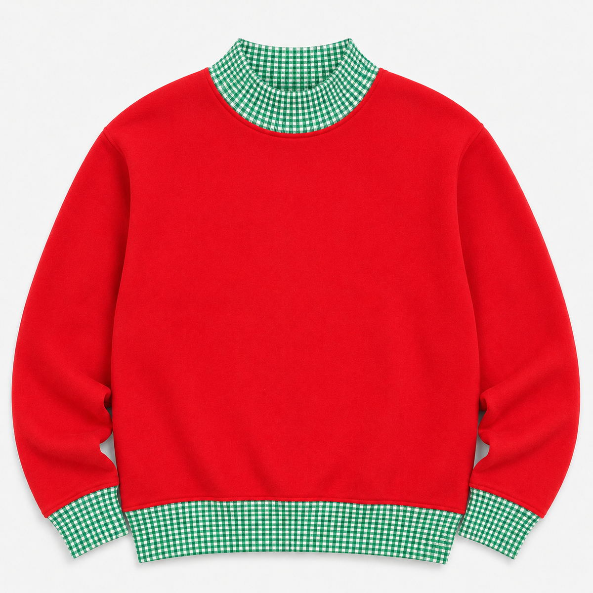Holiday Gingham Mockneck Sweatshirt - Kids