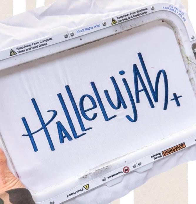 Hallelujah Embroidered Sweatshirt | Minimalist Left Chest Pullover | Inspirational Christian Shirt | Cozy Gift for Her