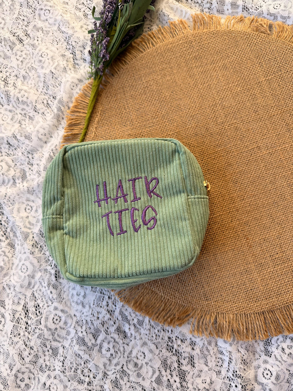 Personalized Embroidered Cosmetic Bag | Custom Name Pouch, Travel Toiletry Bag