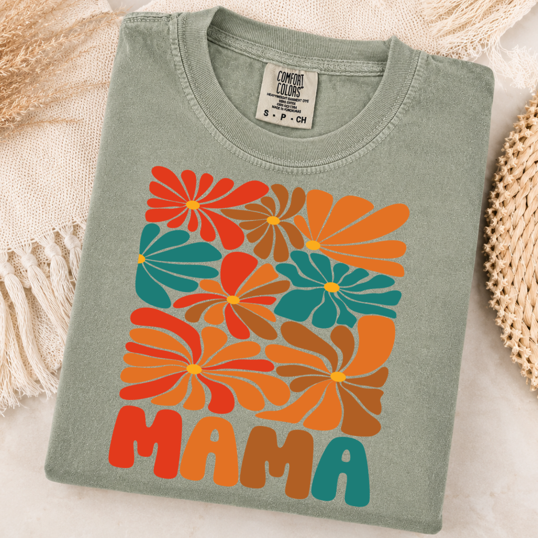 Retro Floral Mama Graphic Tee