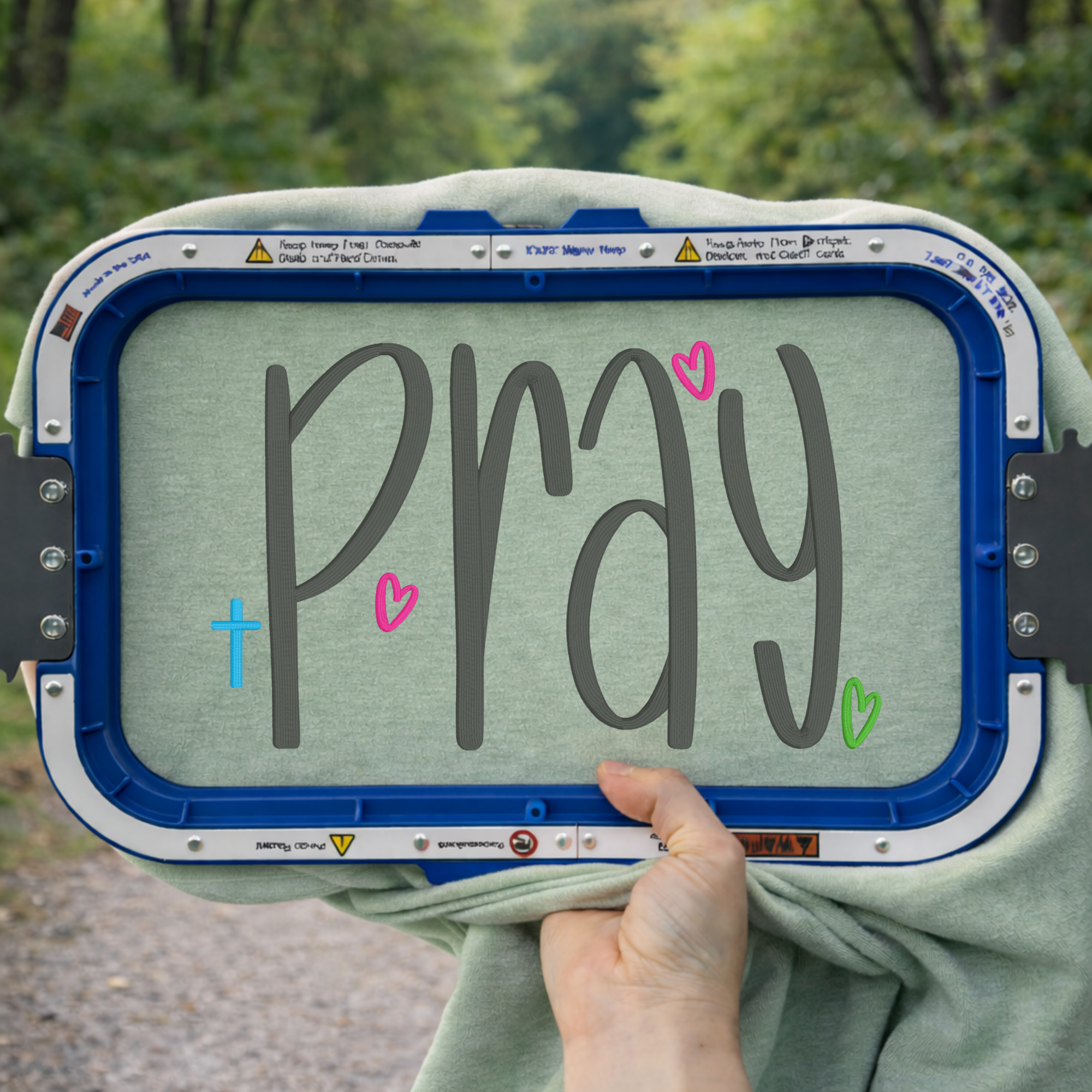 Pray Embroidery Sweatshirt