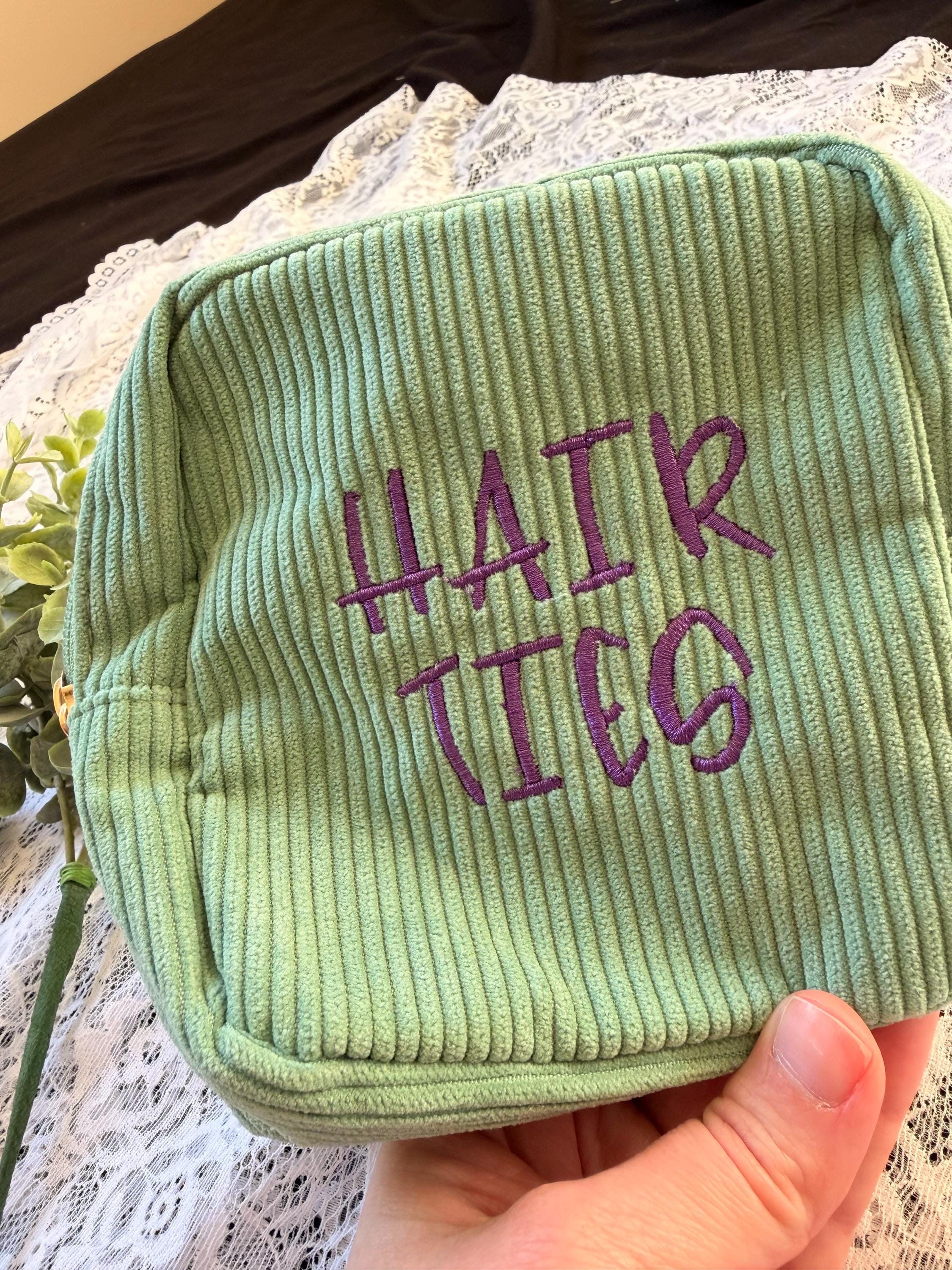 Personalized Embroidered Cosmetic Bag | Custom Name Pouch, Travel Toiletry Bag