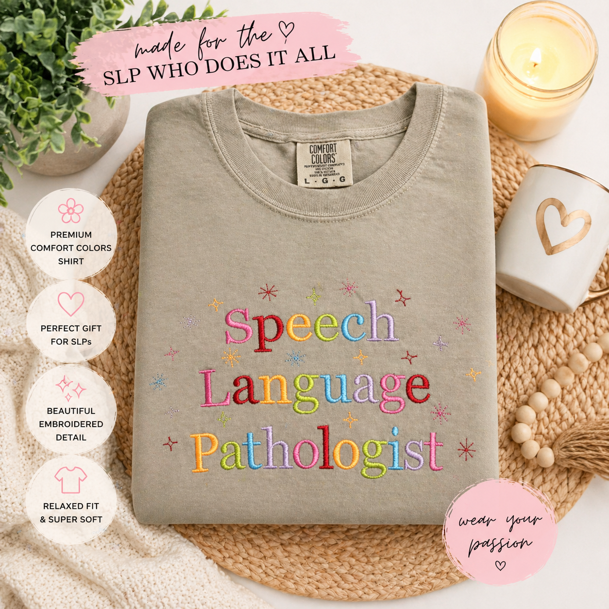 Your Custom Text Embroidered Tee