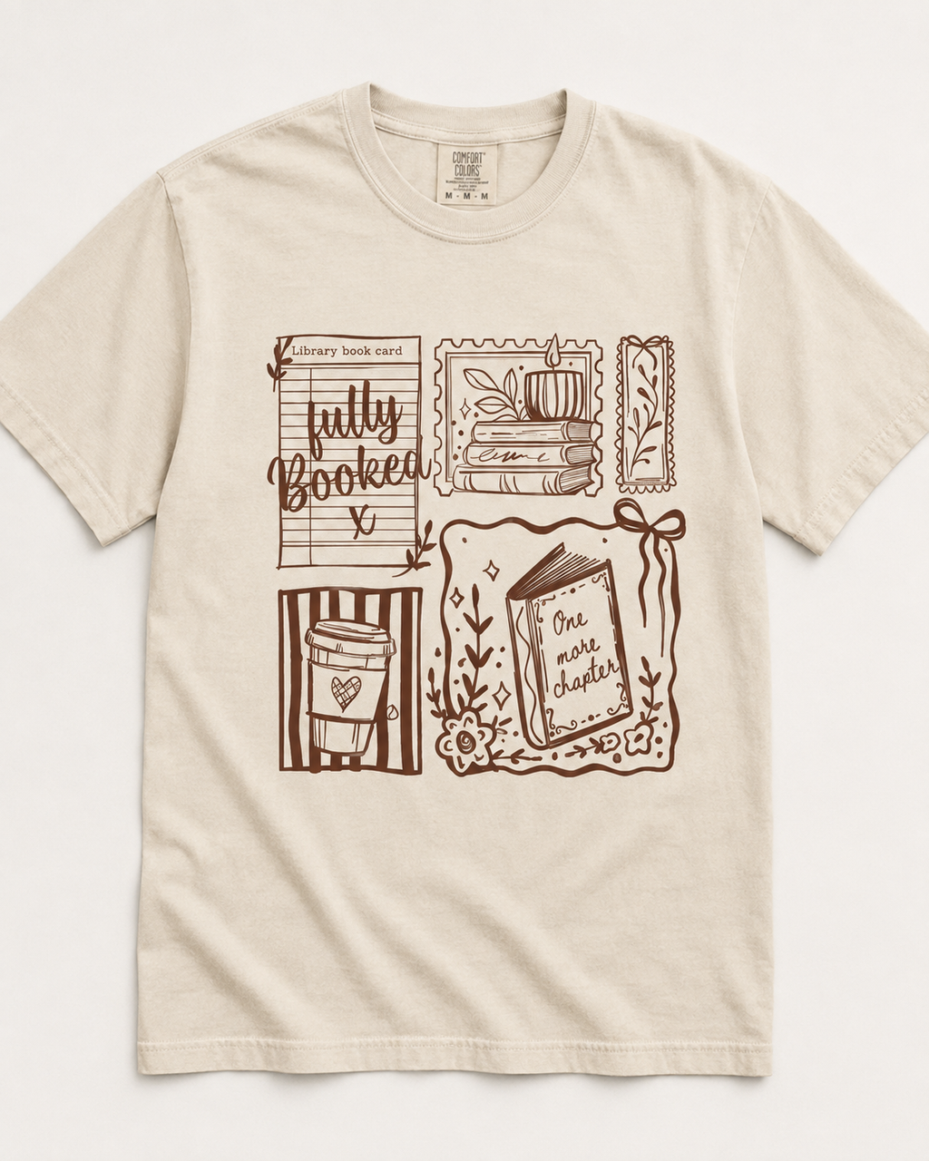 Fully Booked Graphic Tee - Brown