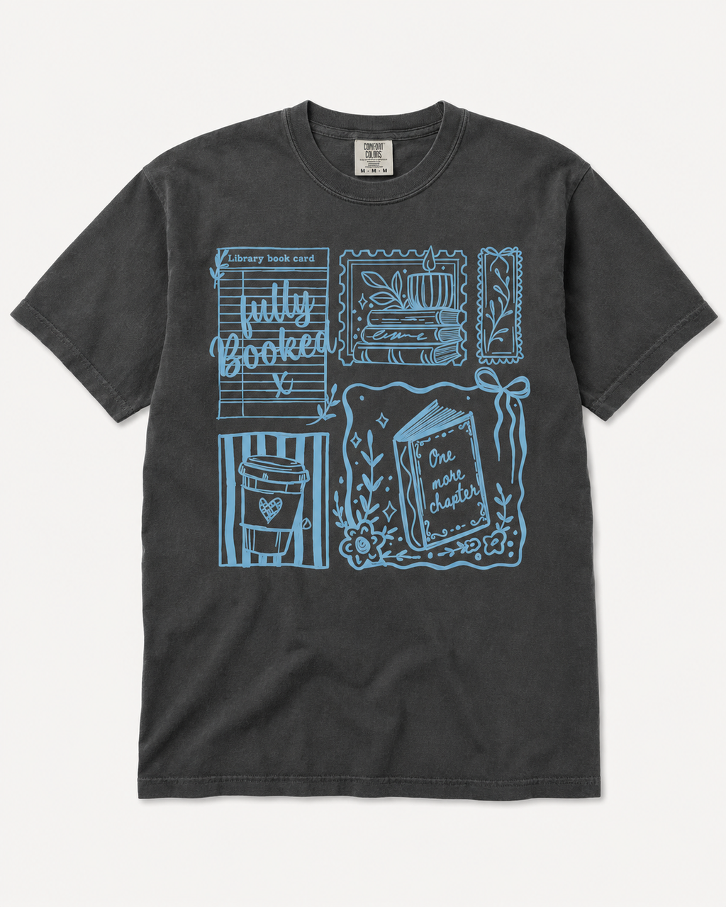 Fully Booked Graphic Tee - Light Blue