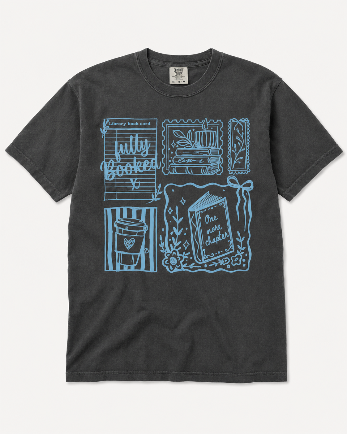 Fully Booked Graphic Tee - Light Blue