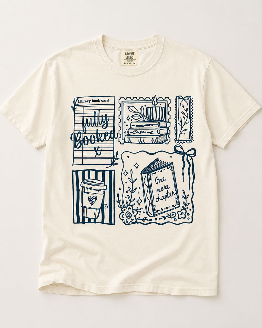 Fully Booked Graphic Tee - Navy