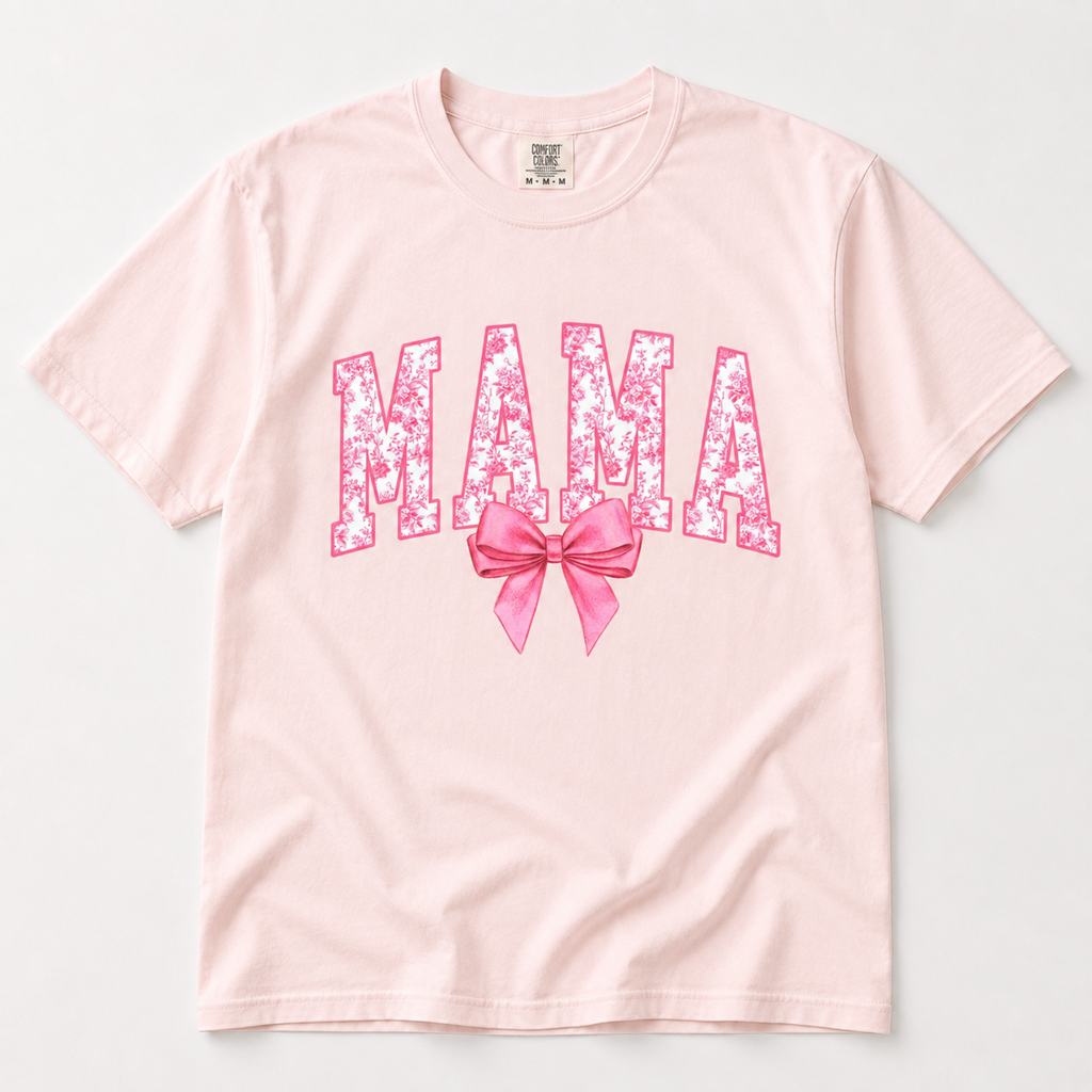Pink Bow Mama Graphic Tee