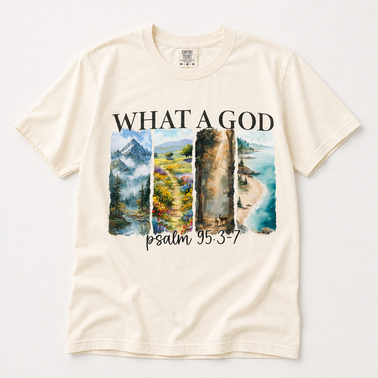 What a God Psalm 95 Graphic Tee - Black Text