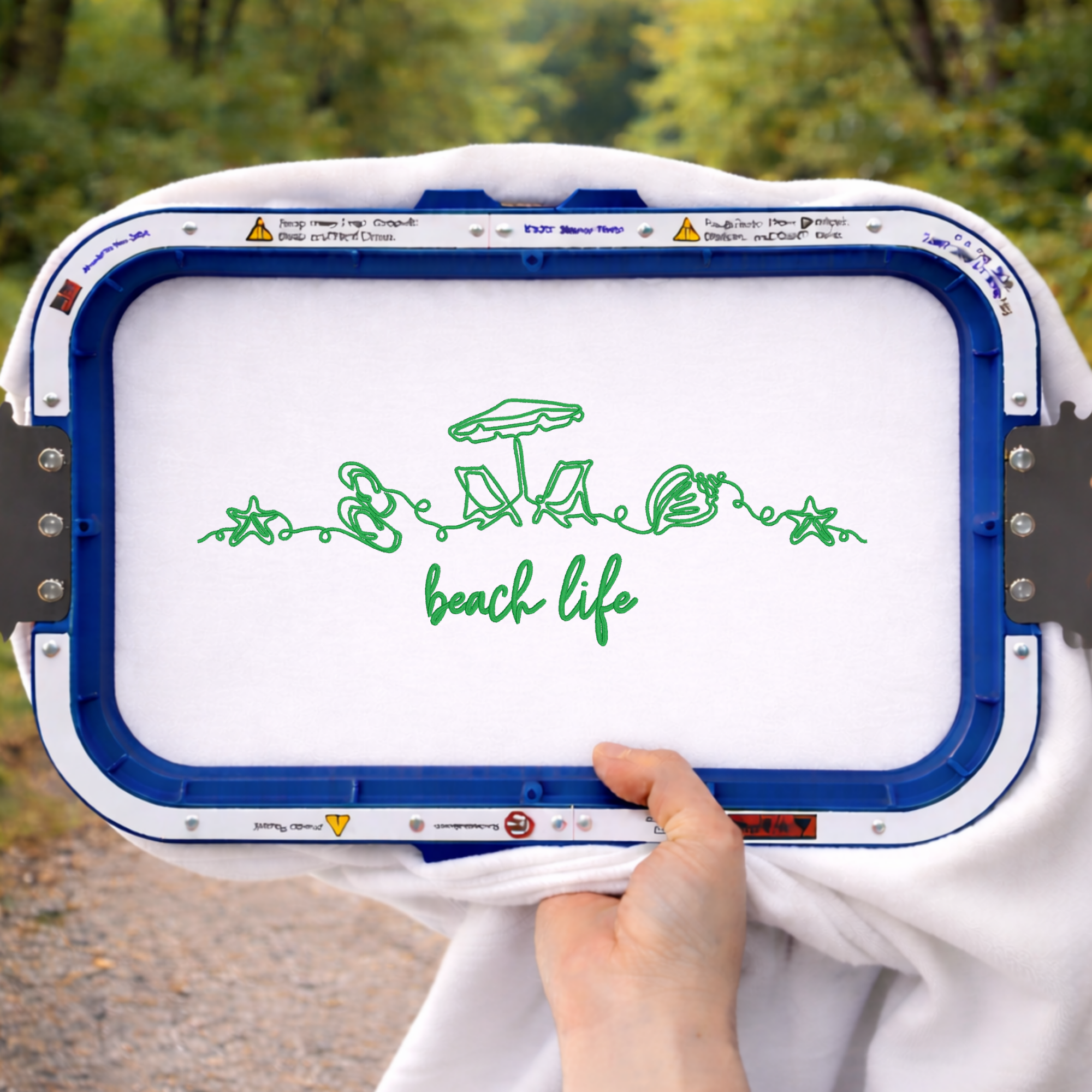 Beach Life Line Design Sweatshirt