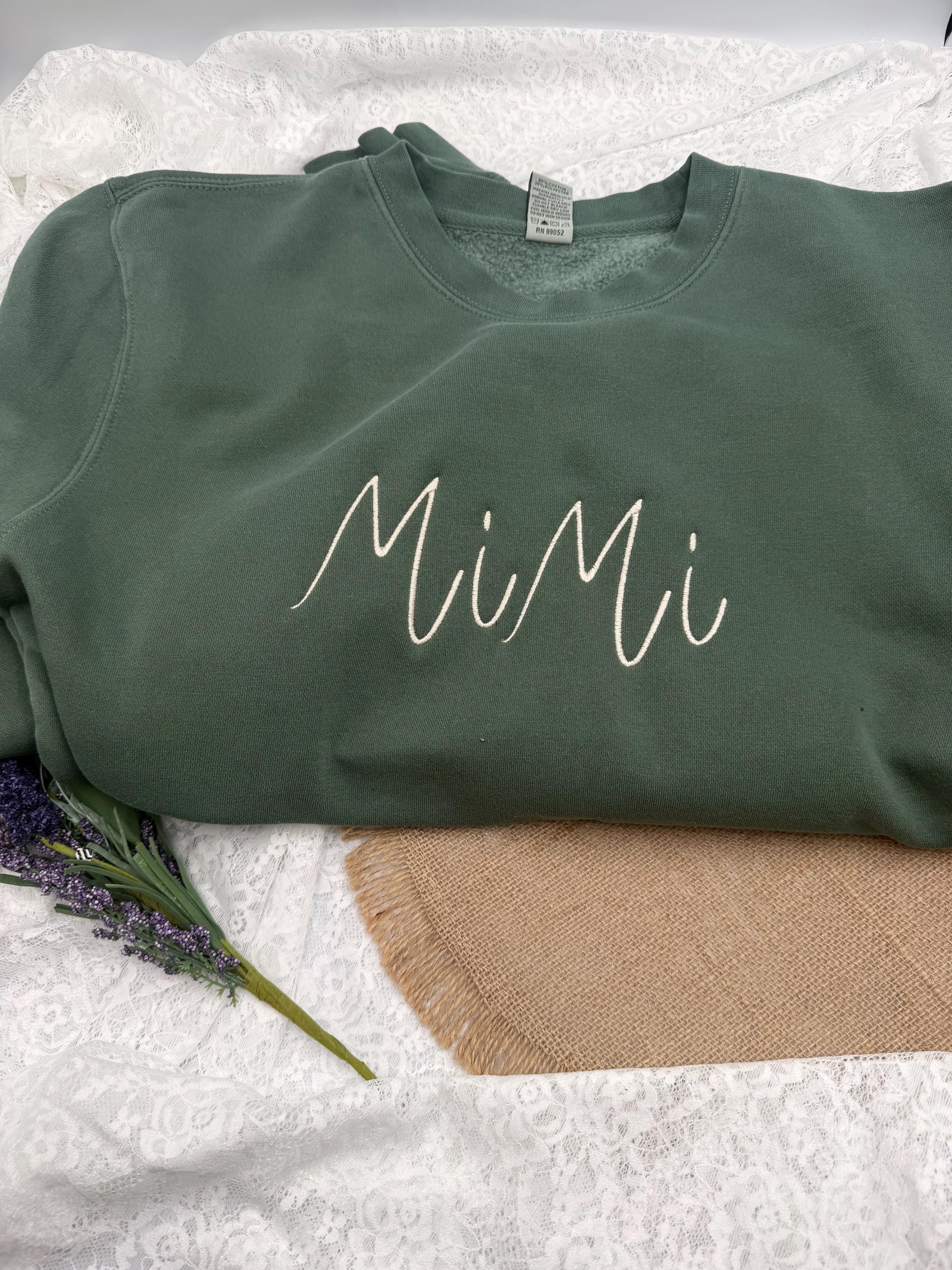 Embroidered Mimi Crewneck Sweatshirt