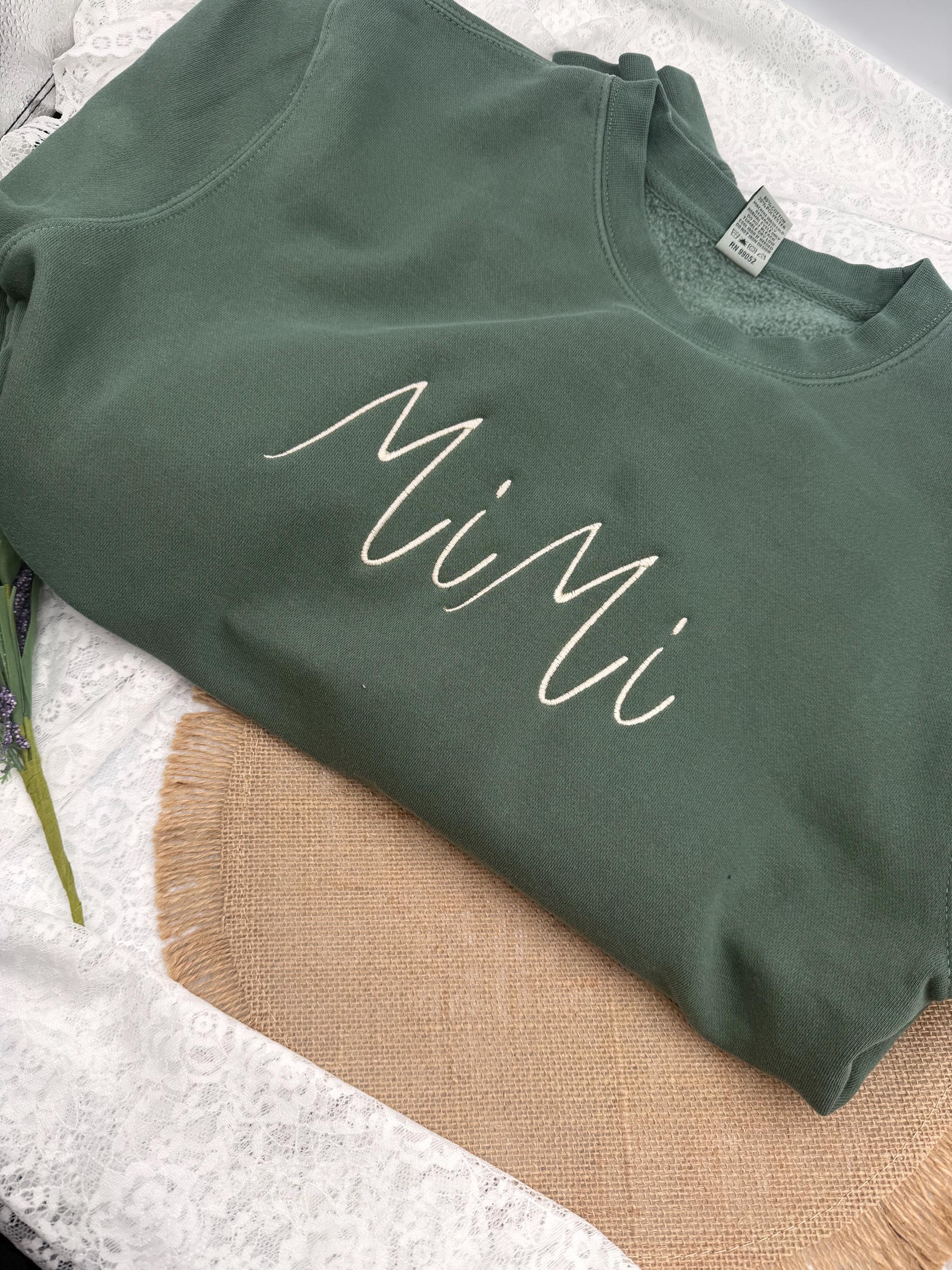 Embroidered Mimi Crewneck Sweatshirt