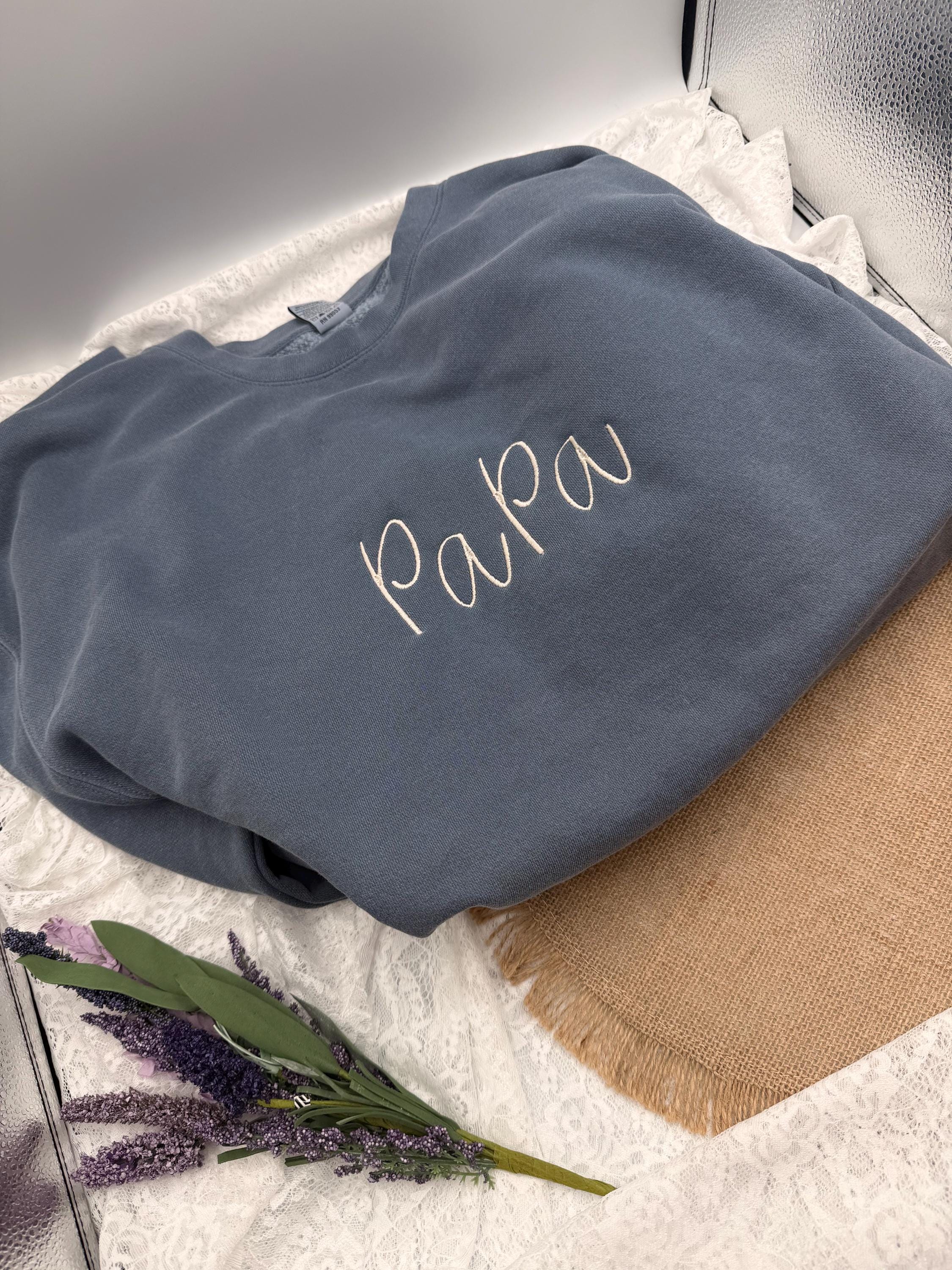 Embroidered Papa Sweatshirt