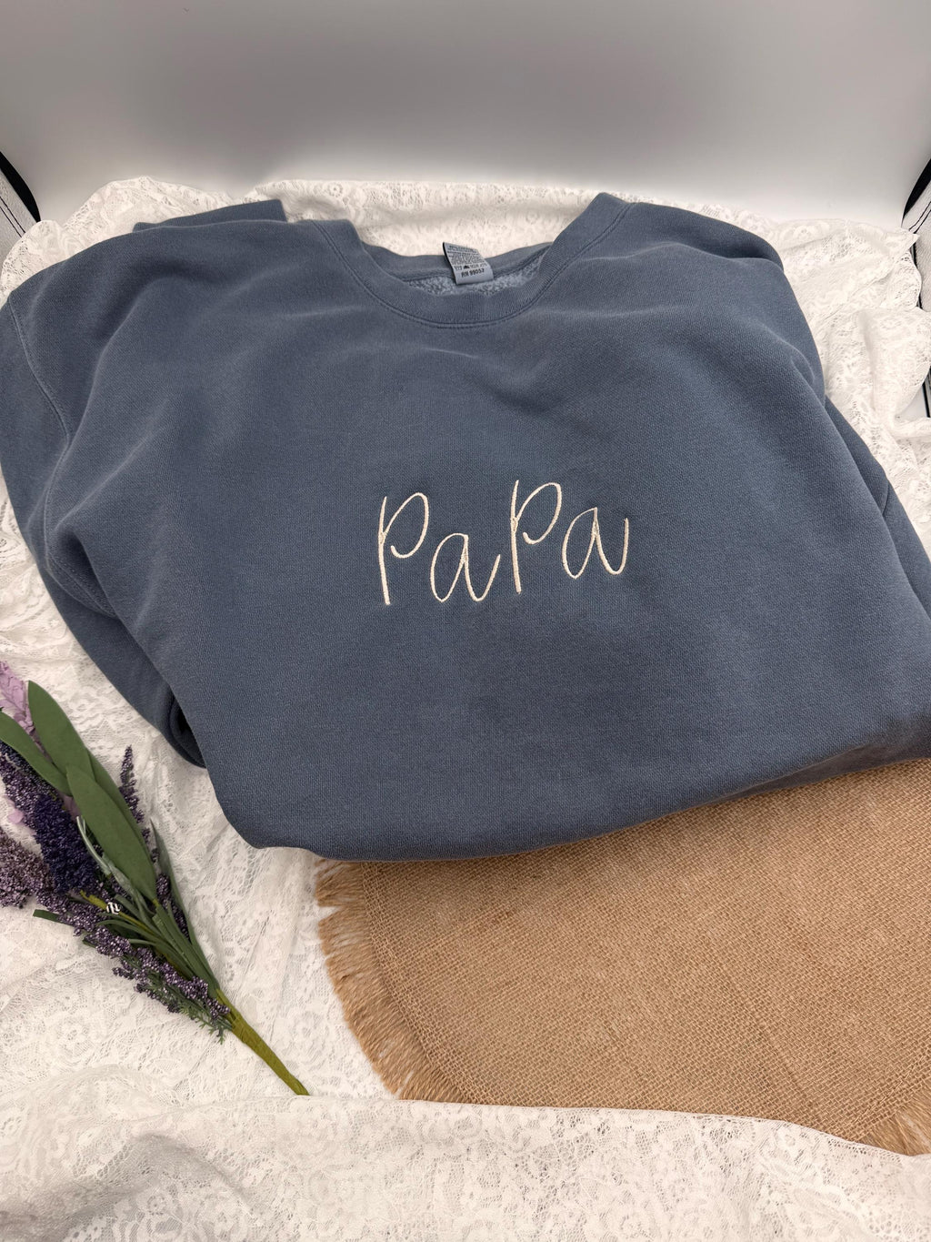 Embroidered Papa Sweatshirt