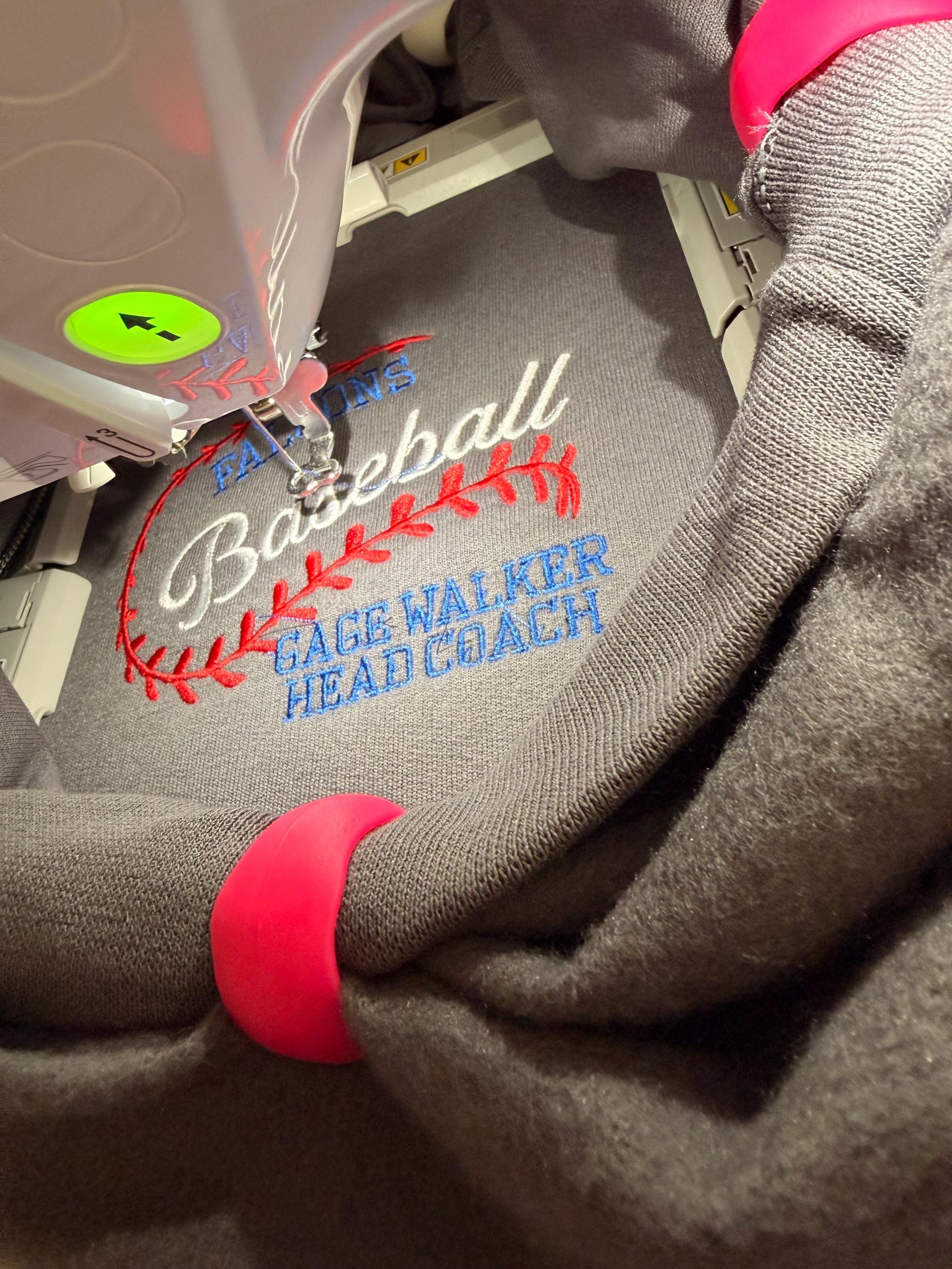 Embroidered Baseball Sweatshirt