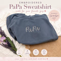 Embroidered Papa Sweatshirt