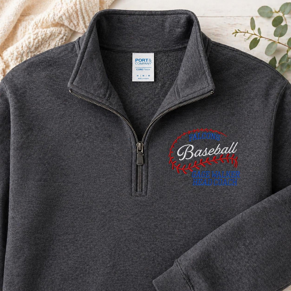 Embroidered Baseball Sweatshirt
