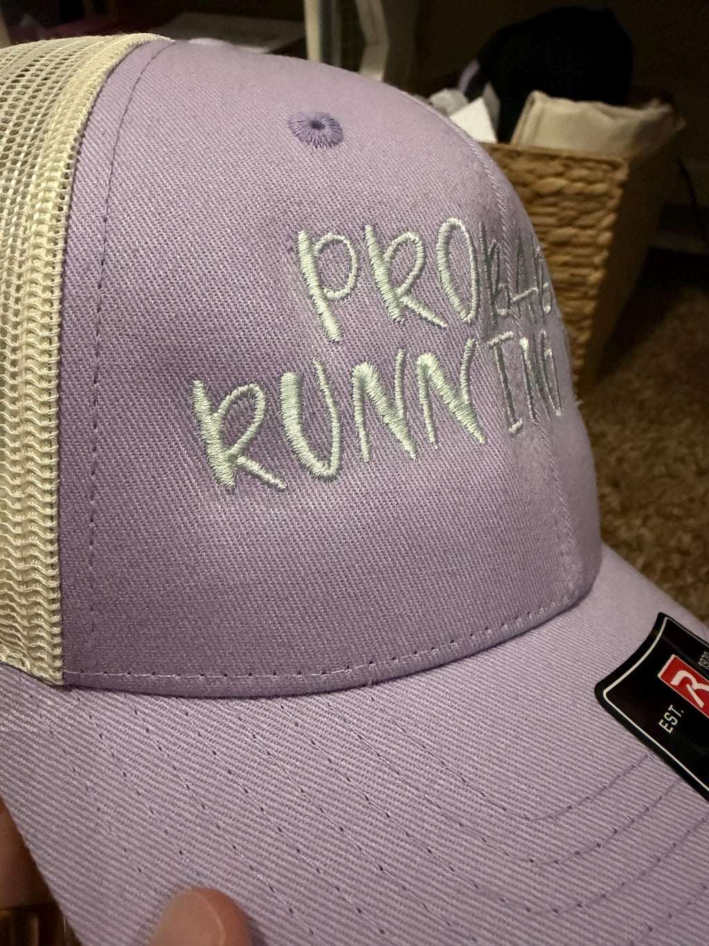 Embroidered Probably Running Late Hat