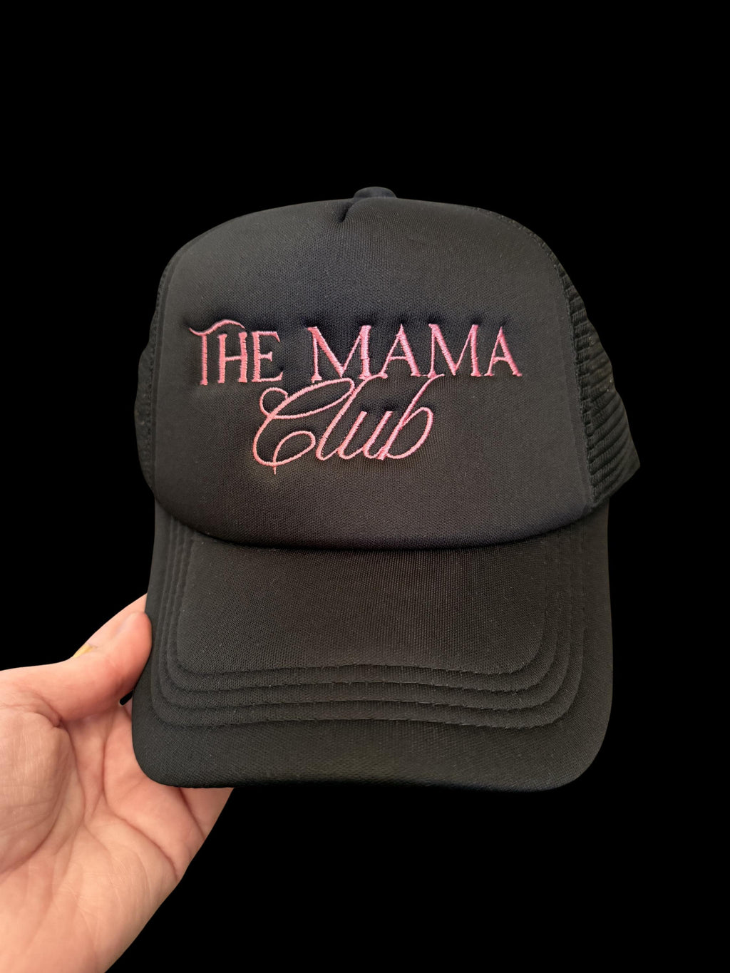 The Mama Club Embroidered Trucker Hat, Custom Hat, Personalized