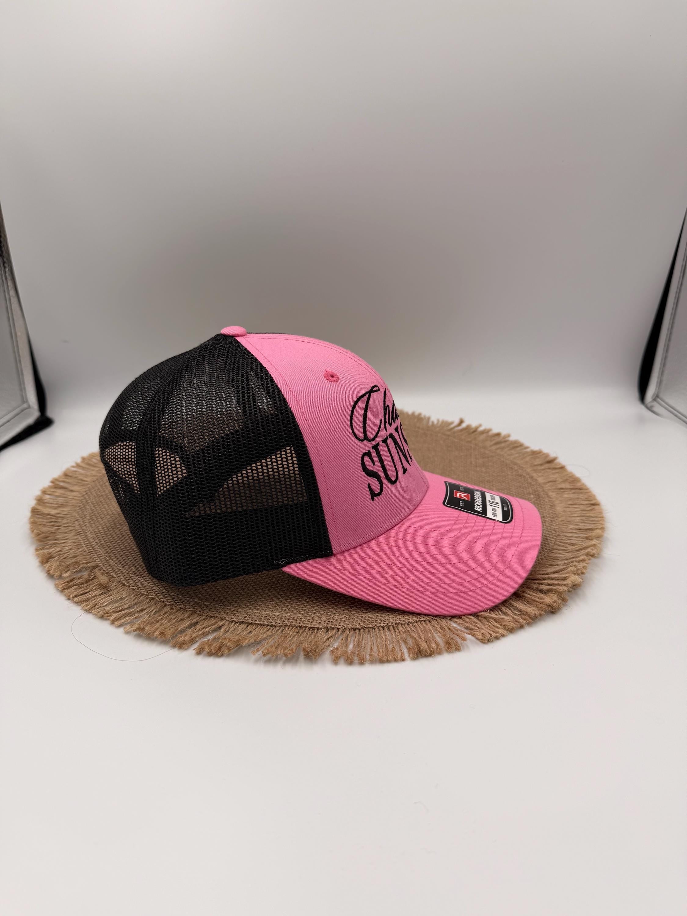 Embroidered Hat, Chasing Sunsets, Beach Hat, Richardson Custom Hat