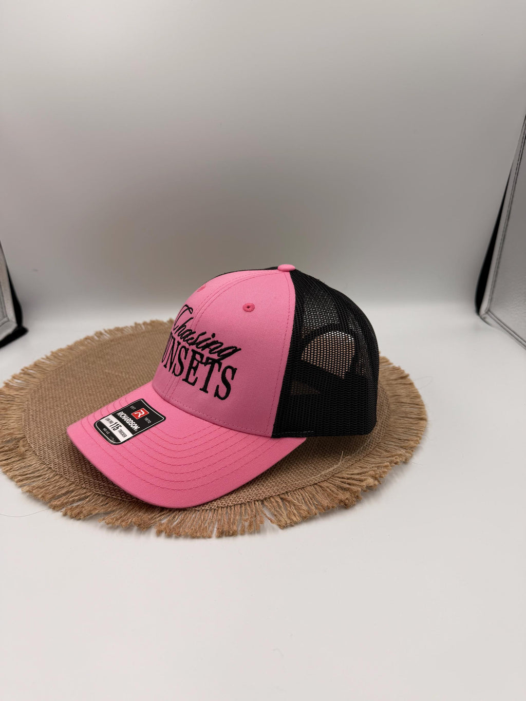 Embroidered Hat, Chasing Sunsets, Beach Hat, Richardson Custom Hat