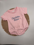 Personalized Embroidered Baby Bubble Romper, Custom Name Baby Outfit