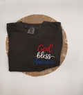 Embroidered Comfort Colors 4th of July Shirt, God Bless America Shirt