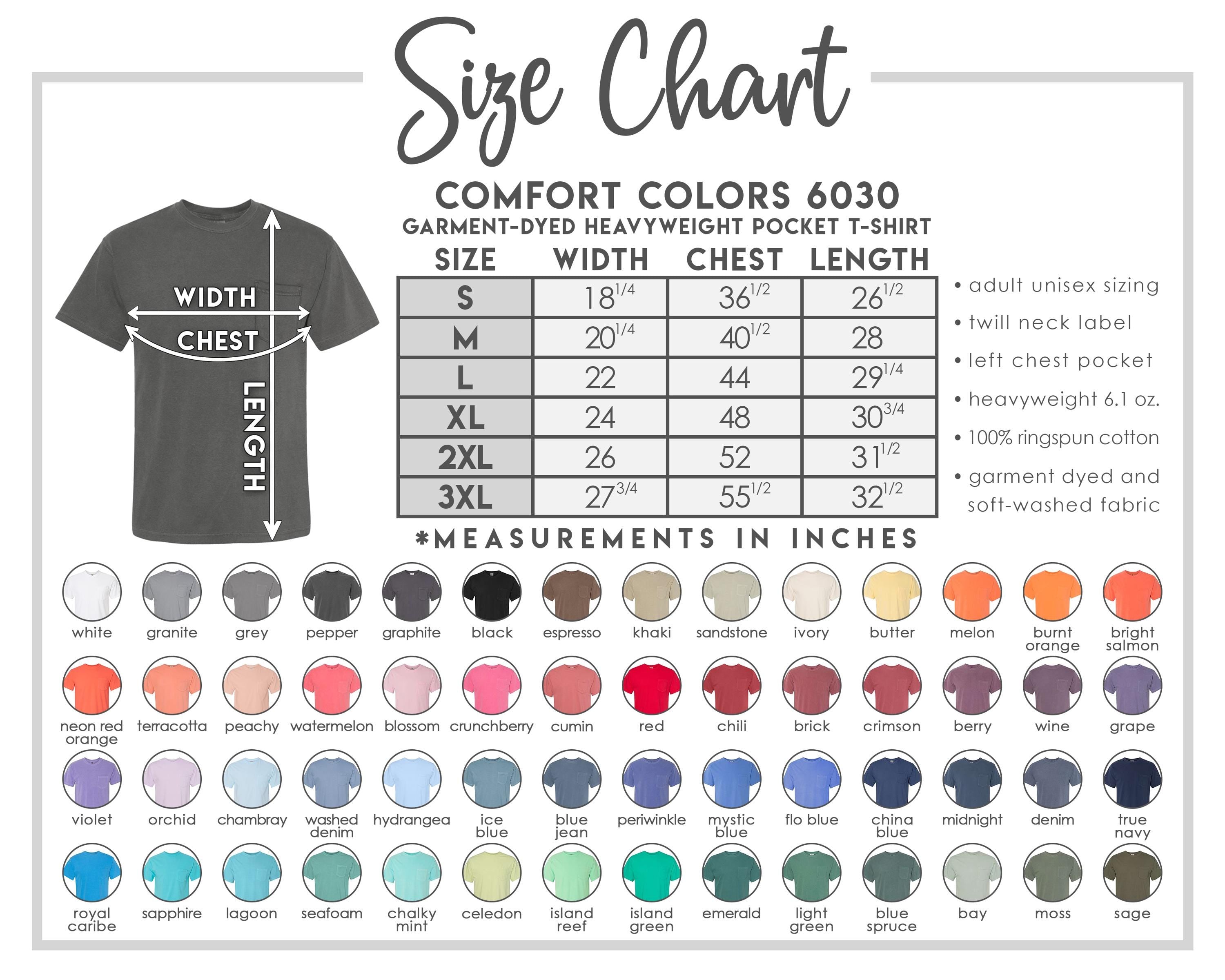 Custom Embroidered Comfort Colors Pocket Tee | Lemon or Strawberry Frame