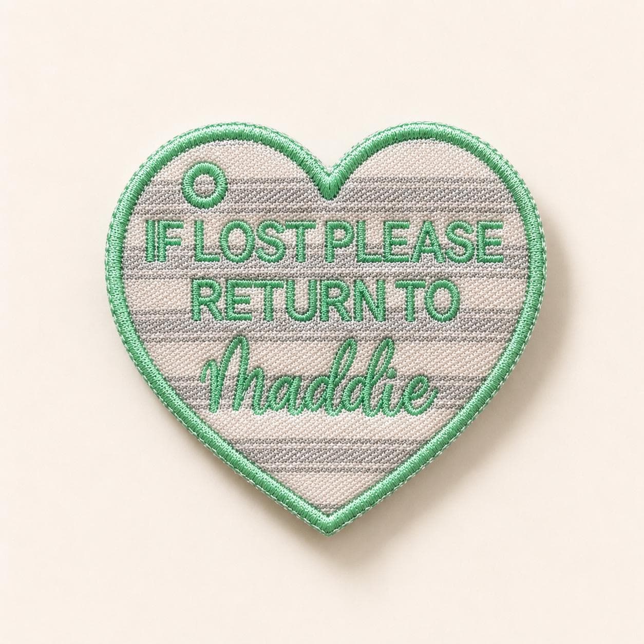 Custom Embroidered Bag Tag, Personalized Kids Backpack Tag, If Lost Please Return To Name Tag, Heart Bag Tag, School Bag Accessory
